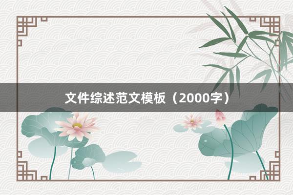 文件综述范文模板（2000字）
